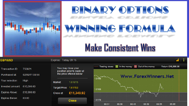 binary option trading formula
