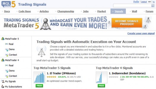 MT5 signals